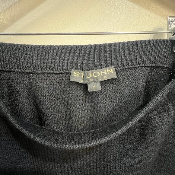 Vintage St. John Basics Black Knit Skirt, size 2 - Picture 4 of 5